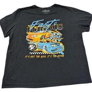 Fast Furious Black Graphic T Shirt Men's 3XL Cotton Universal‎ Studios